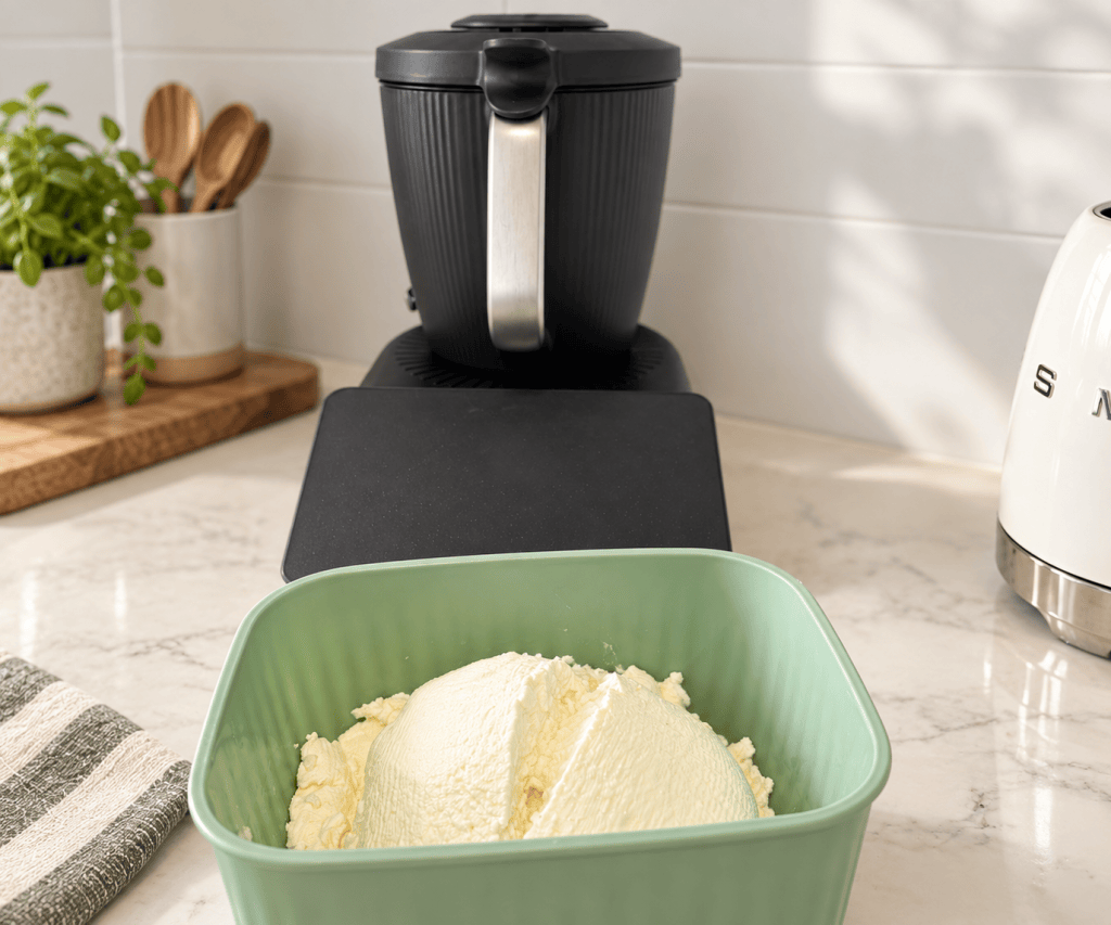 Greek yoghurt made from scratch in the Thermomix using the Cookidoo app.